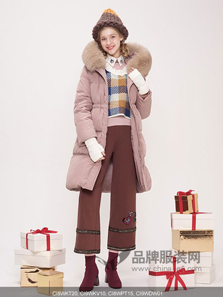 THE CLIZY女装品牌2018冬季新款宽松棉袄外套潮